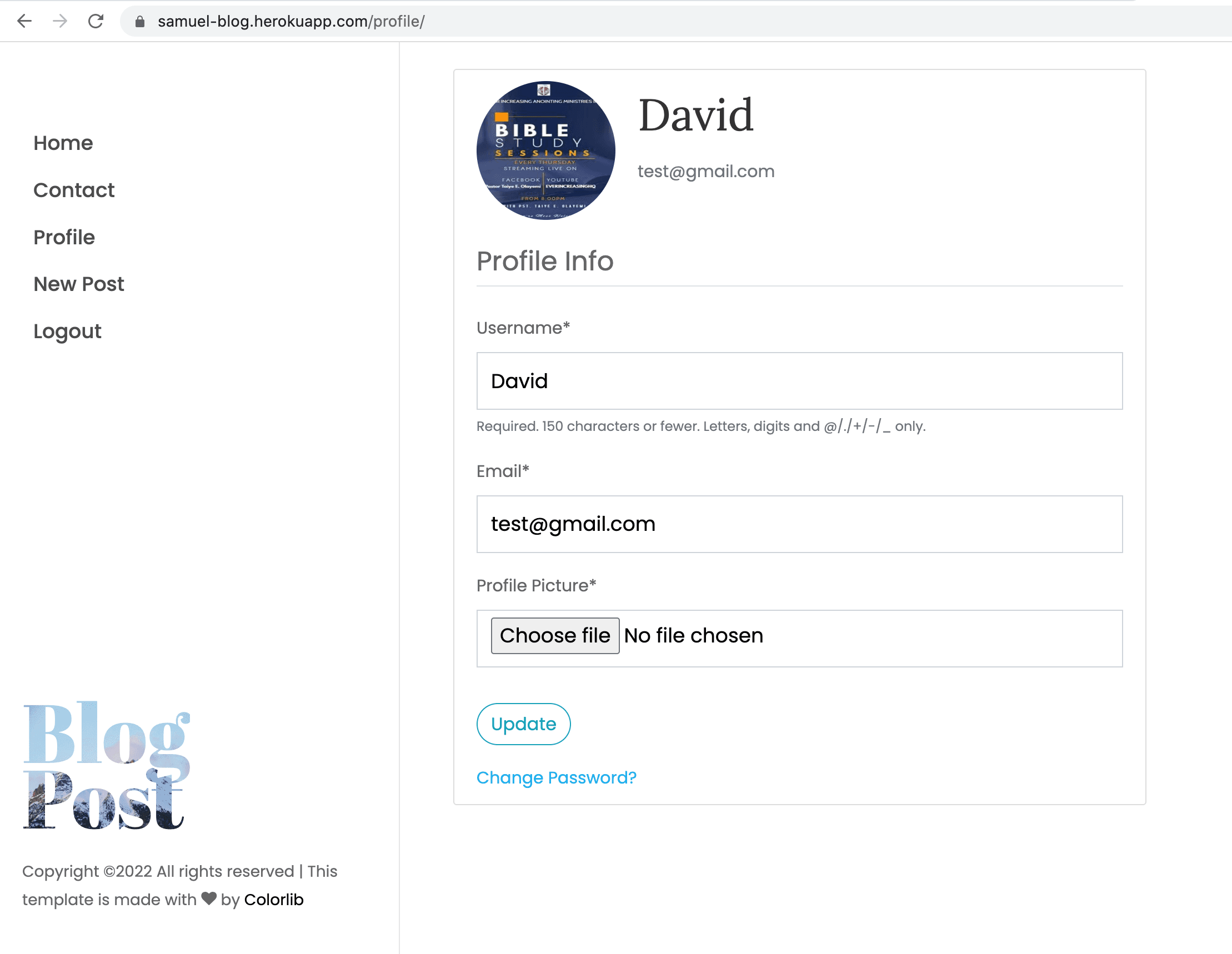 A micro-blog app preview